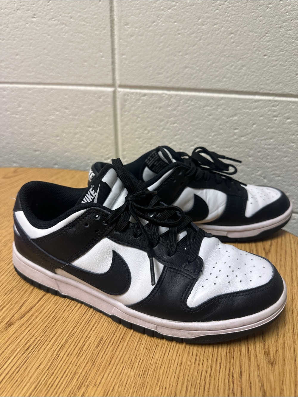 Nike Dunk Low Retro Panda Black White Women's Size 8.5 DD1503-101